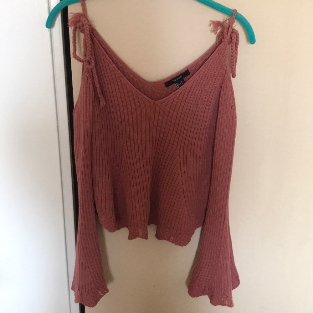 Long Sleeve Cold Shoulder Top